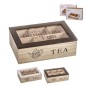CAJA MADERA TEA 23X15X7.7 CM