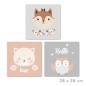 LIENZO HAPPY ANIMALS 28X28 CM SURT
