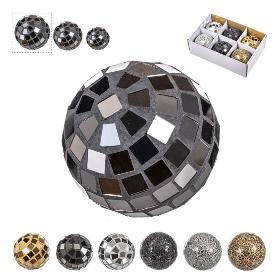BOLA DECORACION MOSAICO 10 CM GLAM SURT