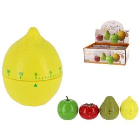 TEMPORIZADOR FRUTA 7X7 4 PCS SURTIDAS