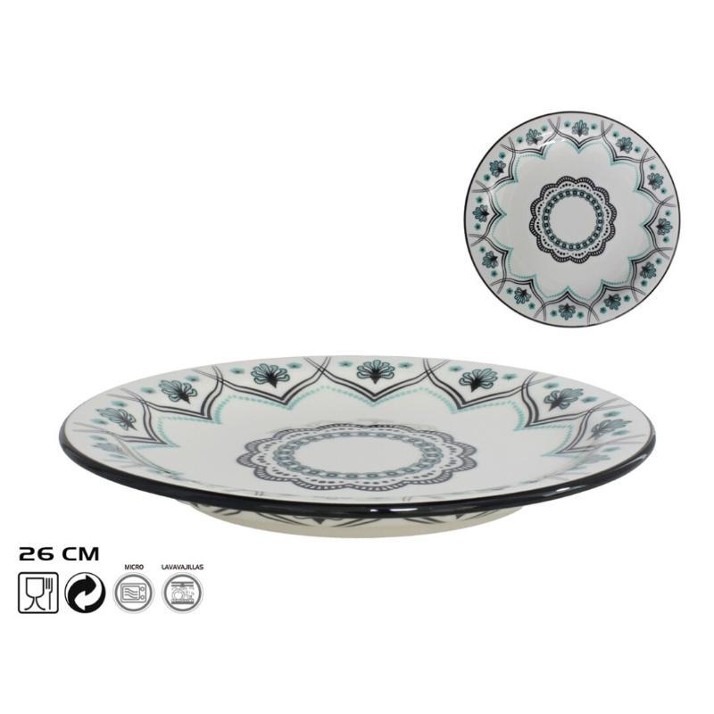 PLATO LLANO 26 CM DEC DOBLE CARA SERENE