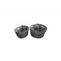 SET 2 CESTAS GRIS 25*14 CM