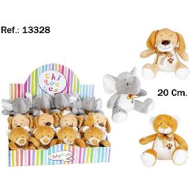 ELEFANTE, PERRO Y OSO 20 CM