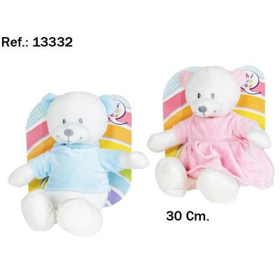 OSO PATAS LARGAS 30 CM AZUL Y ROSA EN BLIST