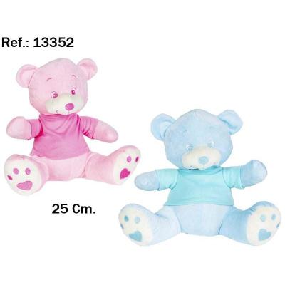 OSO AZUL Y ROSA CAMISETA 25 CM