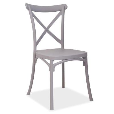 SILLA PVC CROSSBACK GRIS 48*51*90 CM