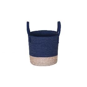 CESTA IND CUERDA NAT/AZUL 28*27 CM