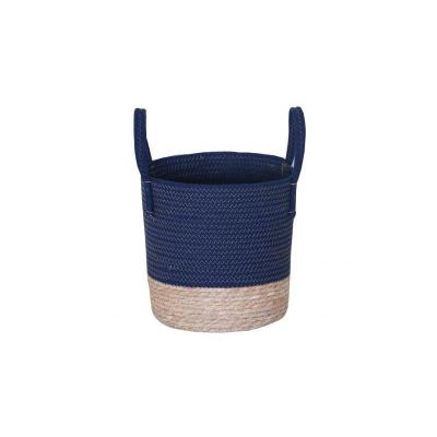 CESTA IND CUERDA NAT/AZUL 28*27 CM