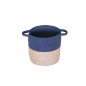 CESTA IND CUERDA RD NAT/AZUL 25*25 CM