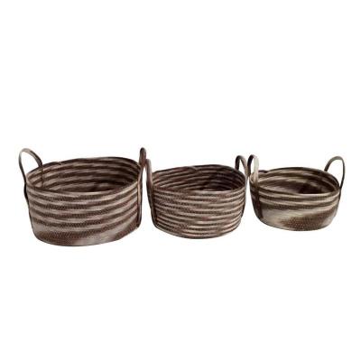 JGO 3 CESTOS CUERDA OV MARRON 37*35/31*30/26*25 CM