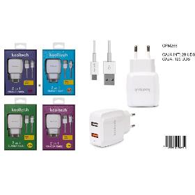 ENCHUFE PARED+CABLE TIPO C KOOLTECH/266