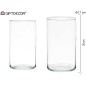 JARRON CRISTAL CILINDRICO 30 CM DIAM 17 CM