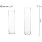 JARRON CRISTAL CILINDRO 40 CM DIAM 12 CM