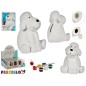 HUCHA PERRO CERAMICA COLOREAR 10X13X11 CM.
