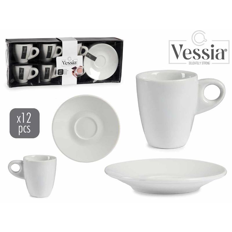 SET 6 TAZAS Y SOPORTE 90 ML BLANCO