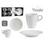 SET 6 TAZAS Y SOPORTE 90 ML BLANCO