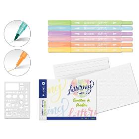 CUADERNO DE LETTERING PASTEL A4+5 ROTUS+PLANTILLA