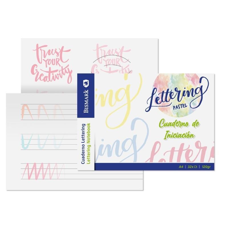 CUADERNO INICIACION AL LETTERING PASTEL A4-32 PAG