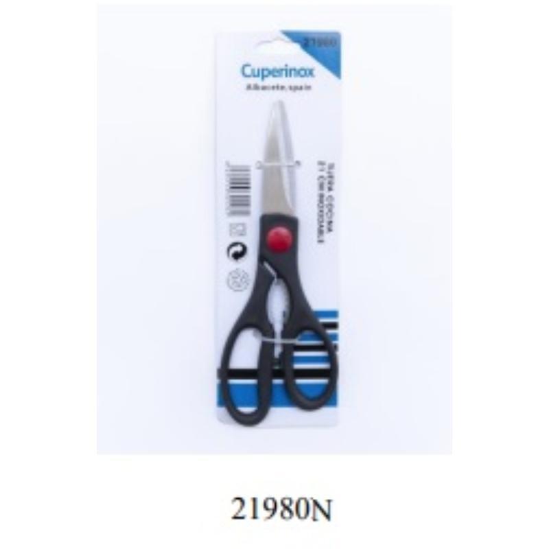TIJERA COCINA 21CM MULTIUSO INOX BLISTER