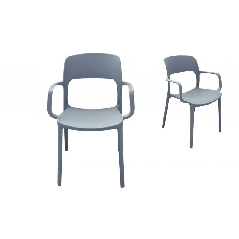 SILLA PVC GRIS