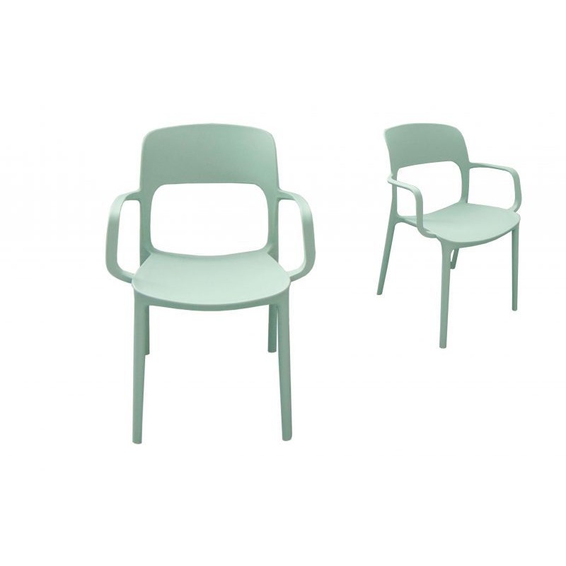 SILLA PVC AZUL CLARO