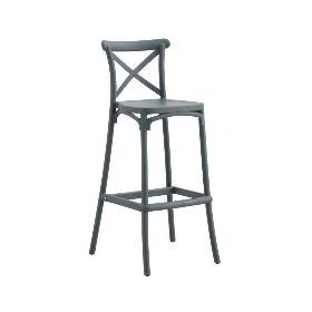 TABURETE CROSSBACK PVC NEGRO 39*36*103 CM
