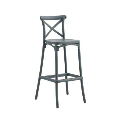 TABURETE CROSSBACK PVC NEGRO 39*36*103 CM
