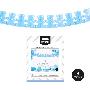 GUIRNALDA PAPEL OSITO TEDDY AZUL PASTEL 3M 1 UND