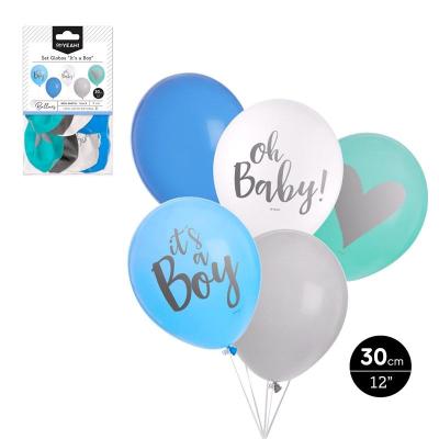 SET GLOBOS DECORADO ITS A BOY DISEÑOS SURT