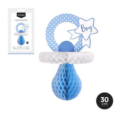 CHUPETE HONEYCOMB PAPEL AZUL PASTEL 30 CM 1 UD