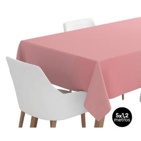 MANTEL BIODEGRADABLE ROSA PASTEL ROLLO 1.2X5 M P