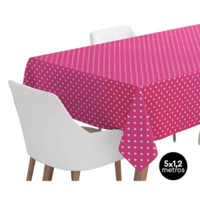 MANTEL DOTS ROSA ROLLO 1.2X5 M 1 UD