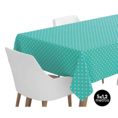 MANTEL DOTS AGUAMARINA ROLLO 1.2X5 M 1 UD