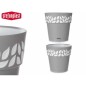MACETA PLASTICO 25 CM CLOE GRIS