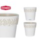 MACETA PLASTICO 15 CM GAIA BLANCA