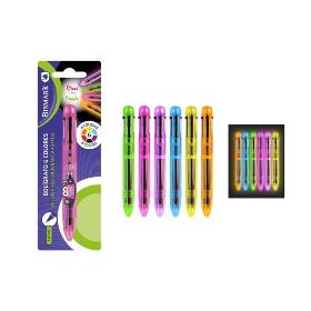 BOLIGRAFO 6 COLORES GLOW IN THE DARK