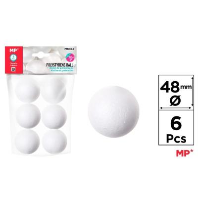 BOLA DE POLIESTIRENO 48 MM 6 U