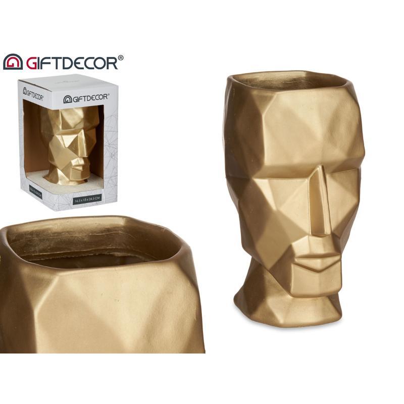 JARRON CARA 3D ORO