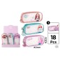 ESTUCHE TRANSPARENTE CON PURPURINA