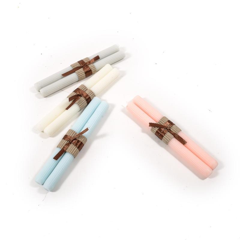 SET 2 VELAS MODERN STYLE 2.2 X 24 CM SURT EN VARIOS COLORES