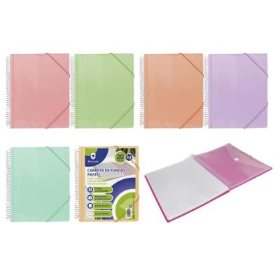 PP BISMARK CARPETA ESPIRAL 20 FUNDAS PASTEL