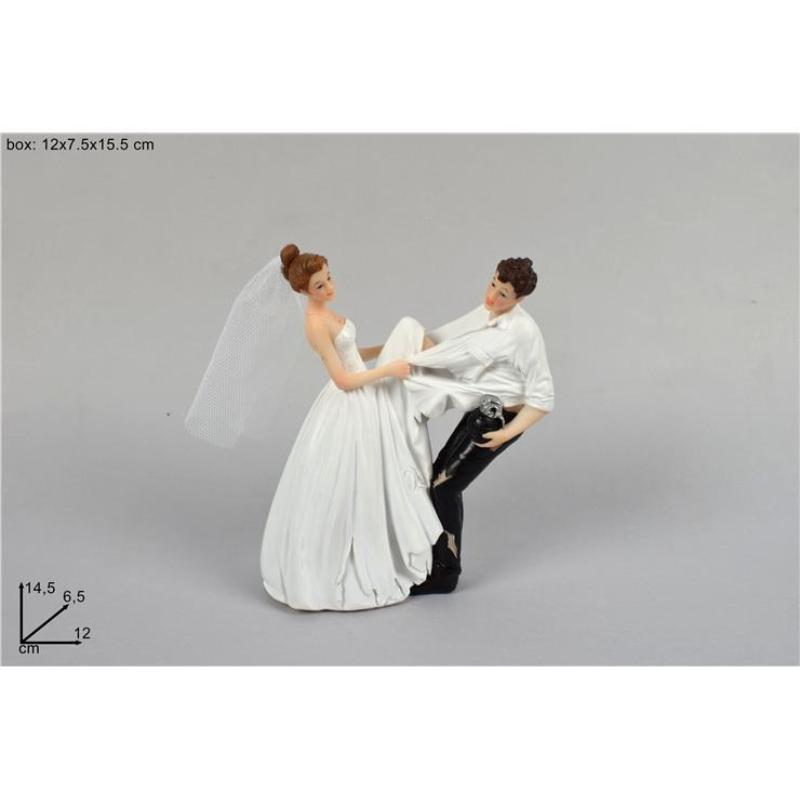 FIGURA PAREJA DE NOVIOS DIVERTIDOS