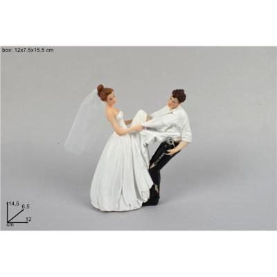 FIGURA PAREJA DE NOVIOS DIVERTIDOS