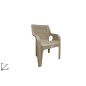 SILLA DE PLÁSTICO MEGAN MODELO B BEIGE