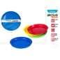 SET 4 PLATOS PLASTICO PICNIC COLORS