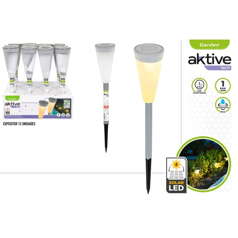 ESTACA LED JARDIN SOLAR 6/8 HORAS LUZ