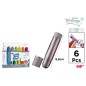 TEMPERA SOLIDA METALIZADA 6 UDS