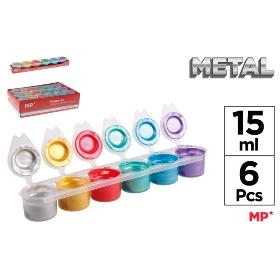 TEMPERA 6 COLORES METALIZADO