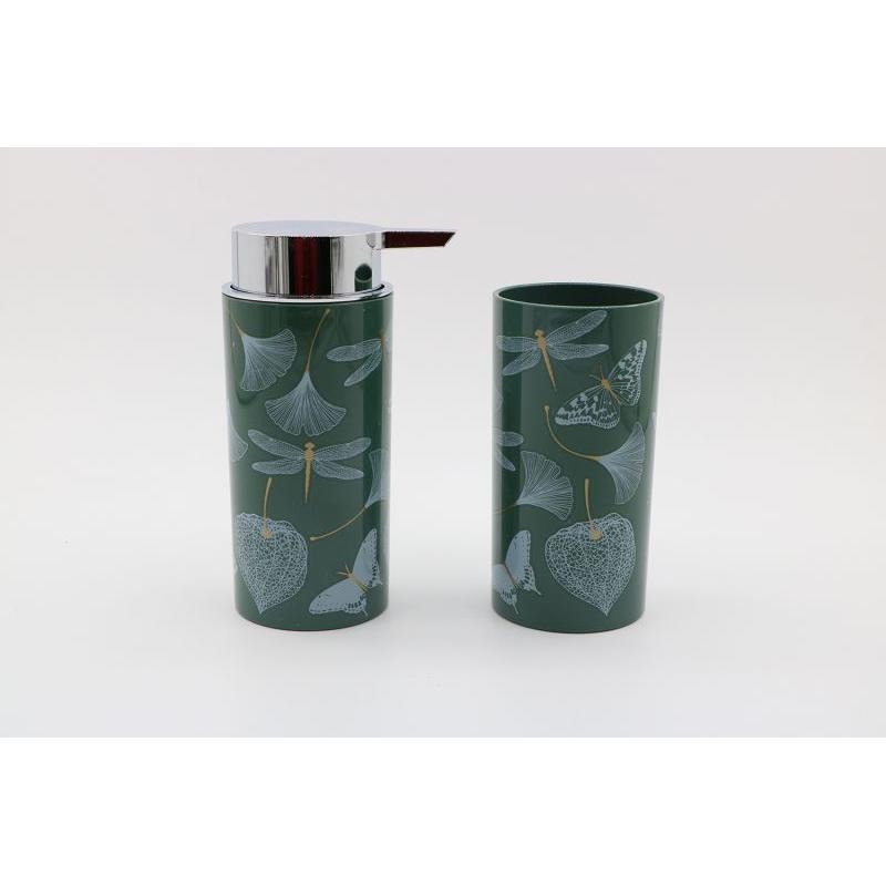 JGO BAÑO 2 PIEZAS PVC DIBUJO VERDE