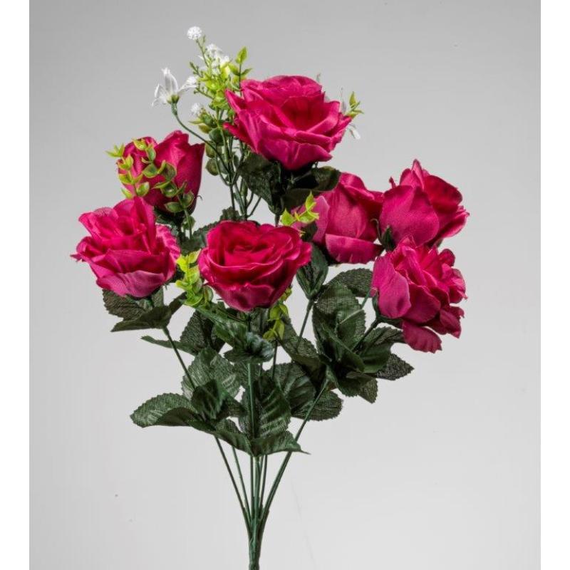 RAMO ROSA X9 48 CM FUCSIA